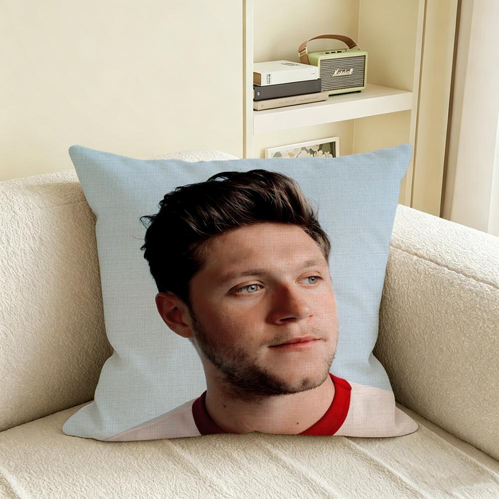 N-Niall Horan Cushion Cover Natural Linen Pillowcase Set, All-In-One Decor For Sofa, Bedroom & Chair
