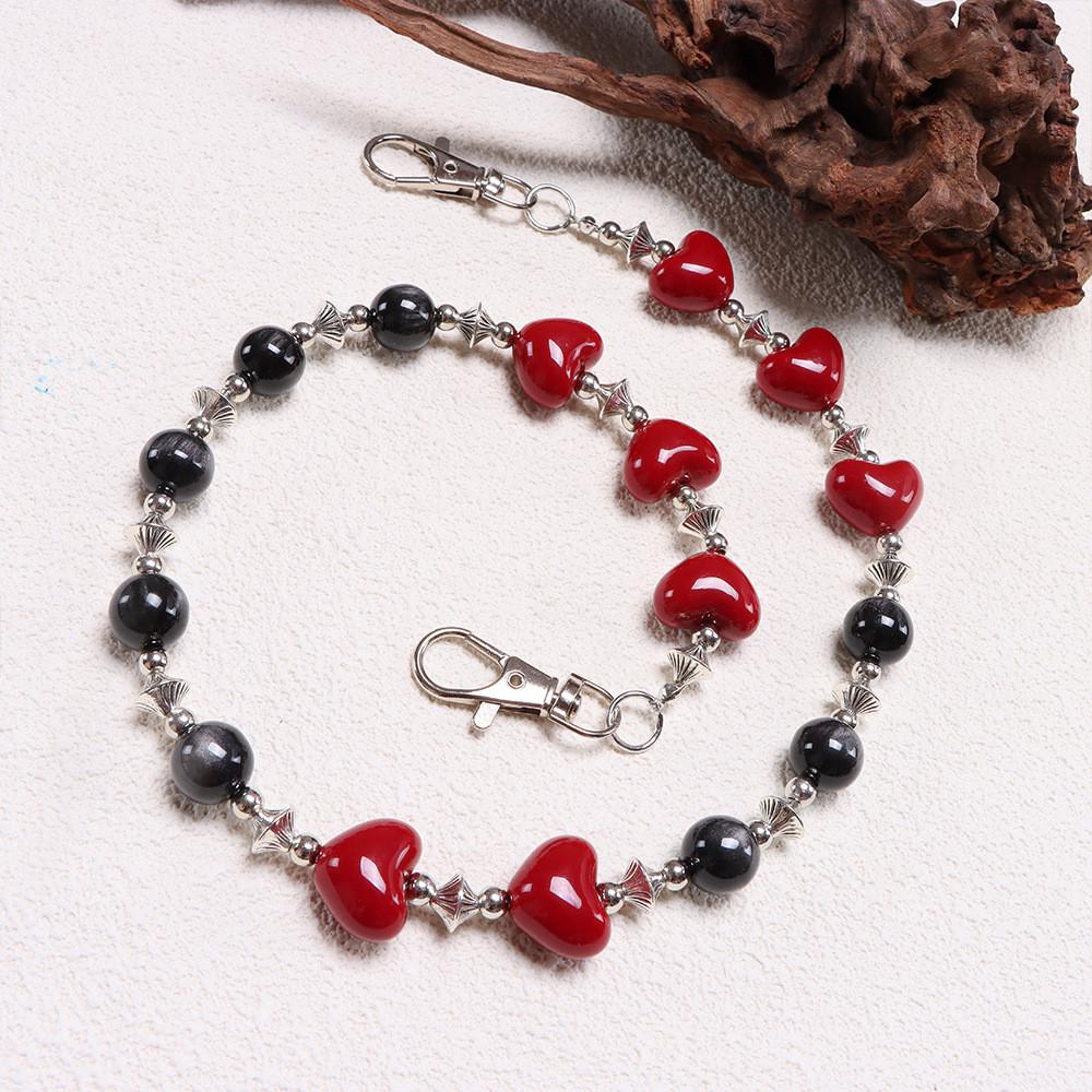 

Gothic Heart Cat Eye Beaded Waist Chain With Lobster Clasp For Unisex Fashion Accessory Single