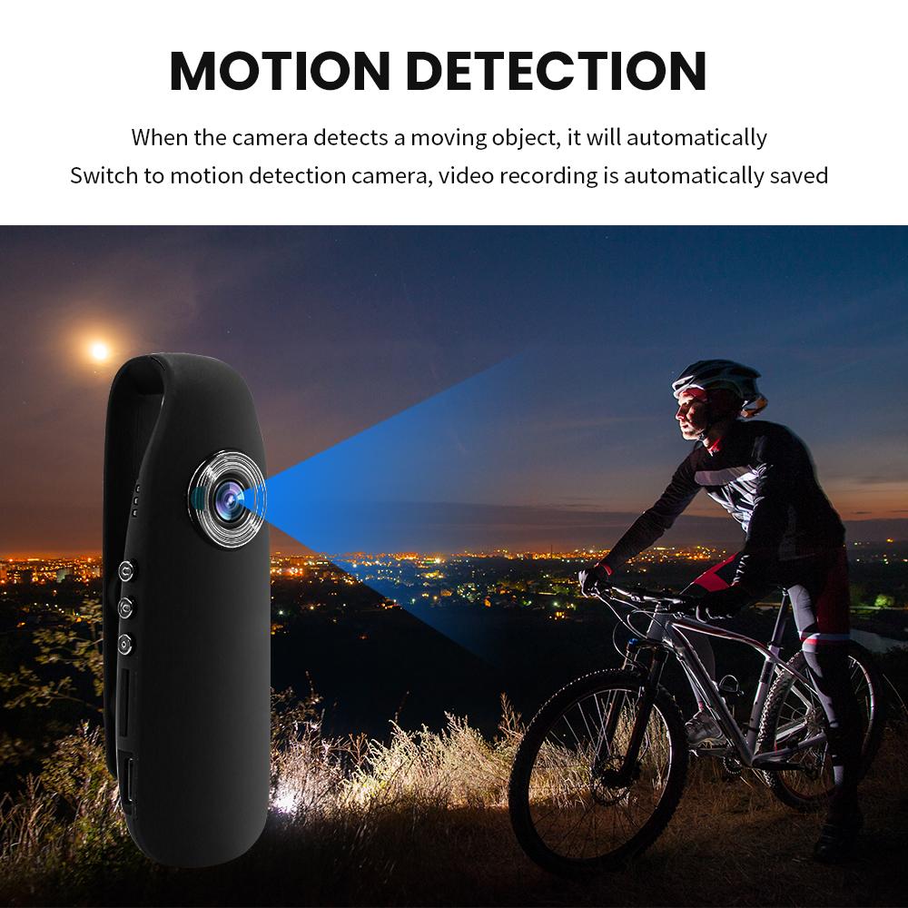 1080P Full HD Cycling Video Recorder with Back Clip Portable Law Enforcement Recorder Motion Activate Loop Recording Camera