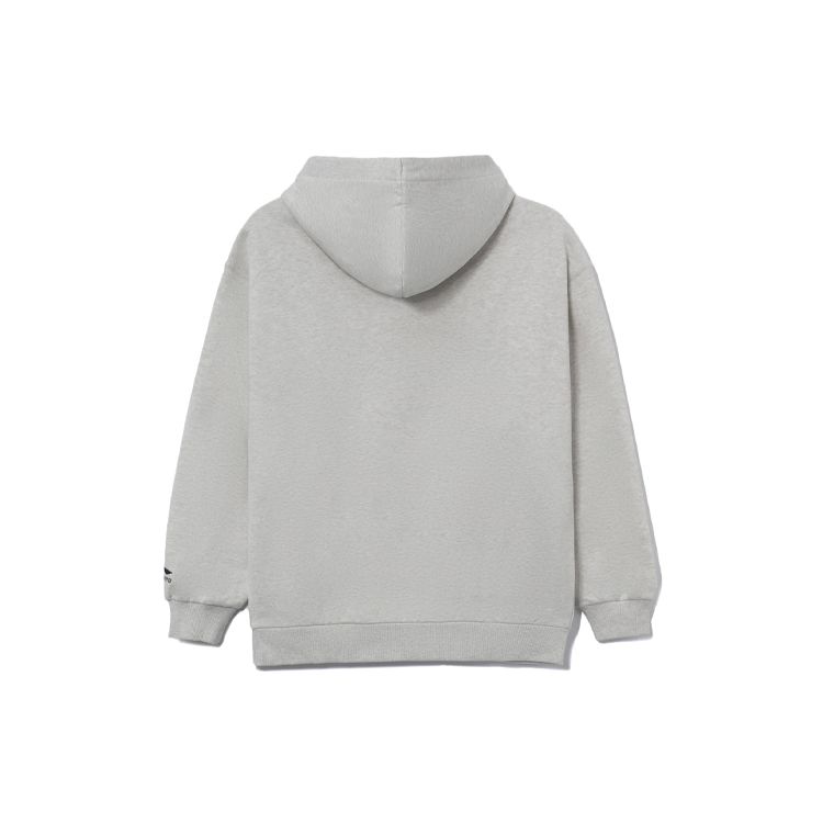 Li Ning Badfive Foam Fleece Pullover Sweatshirt Unisex Sweatshirt Gray AWDRF95-4