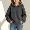 Boys Girls Christmas Print Sweatshirt, Long Sleeve Stand Collar Pullover for Fall Winter