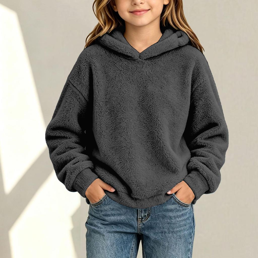 Boys Girls Christmas Print Sweatshirt, Long Sleeve Stand Collar Pullover for Fall Winter