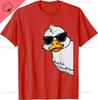 Cool Duck With Sunglasses Ducks Lover Peking Duck Tshirt Breathable And Comfortable Harajuku Printed Tshirt Ropa Hombre