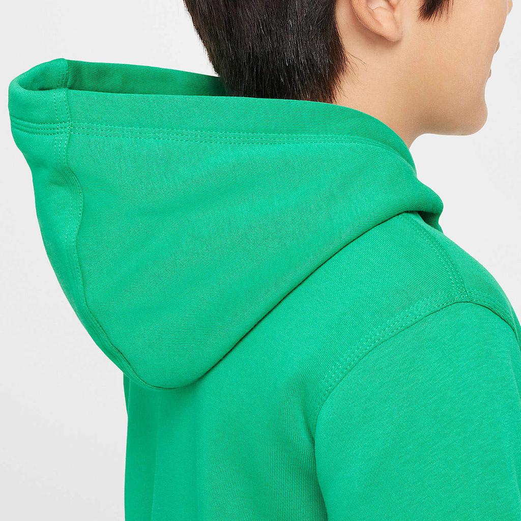 Nike Mikina Club FLEECE s podšívkou, přes hlavu, s kapucí, zelená, pro teenagery CJ7861-324