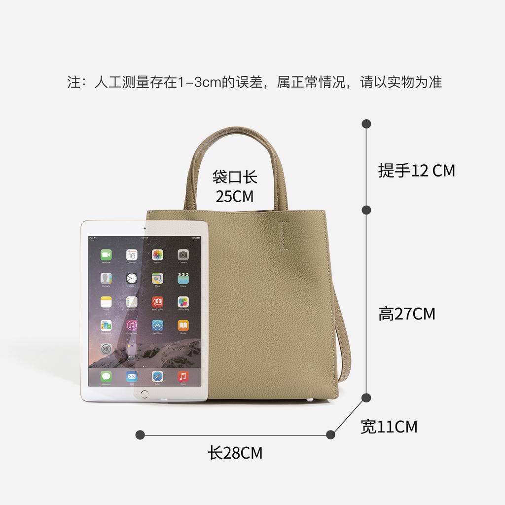 Handbag Ladies 2025 New First Layer Cowhide One Shoulder Crossbody Tote Bag Fashion Commuter Large Capacity Bucket Bag