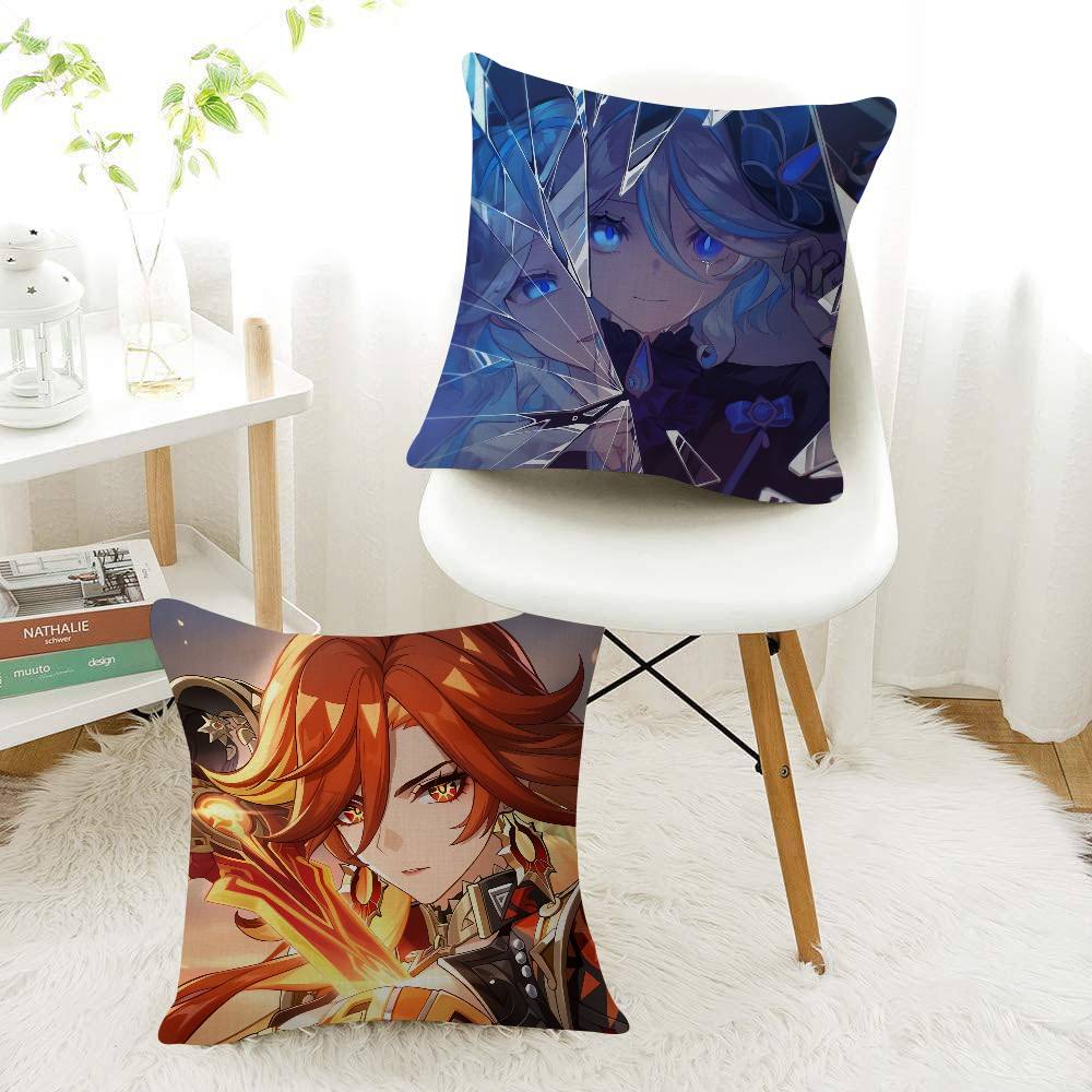 G-Genshin Impact Mualani Cushion Cover Decorative Pillow Sofa Home Decor Case Pillow Cases