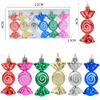 6pcs/box Christmas Candy Pendant Xmas Tree Hanging Ornaments Christmas Decorations For Home 2025 Navidad Noel New Year Kids Gift