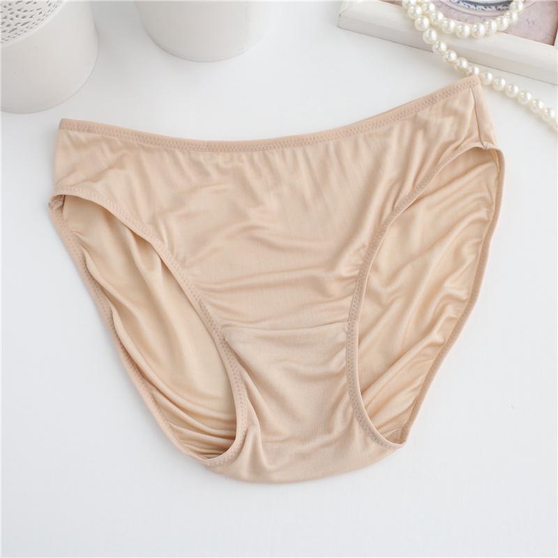 Women's Low-Waist Mulberry Silk Panties - Seamless, Comfortable, Breathable Briefs