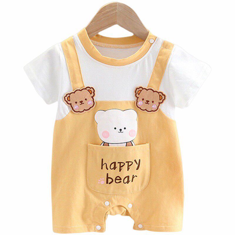 Newborn Summer Fake Two-Piece Baby One-Piece