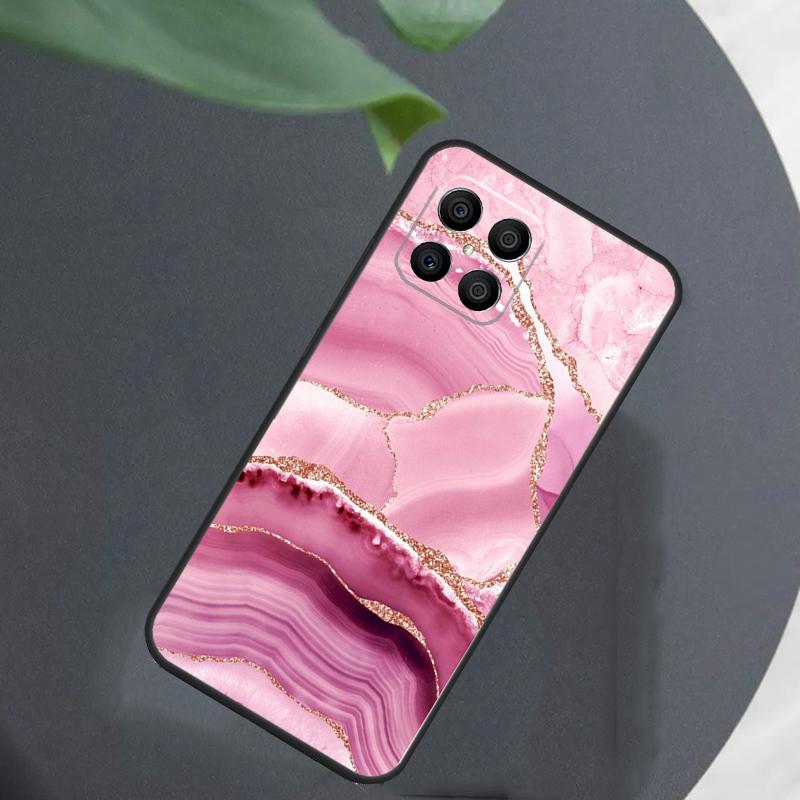 Teal Blue Gold Agate Marble For Honor Magic 7 Lite 6 8 Case For Honor 200 400 Pro 90 70 50 X8c X8b X9a X9b X9c X9d Win RT