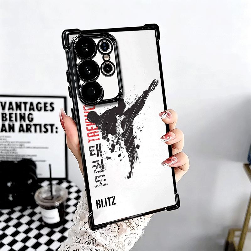 Taekwondo Kungfu Desgin Soft Phone Case For Samsung Galaxy S26 Ultra S25 Edge S24 FE S23 Plus S22 S21 + S20 Plating Anti-Fall Fu