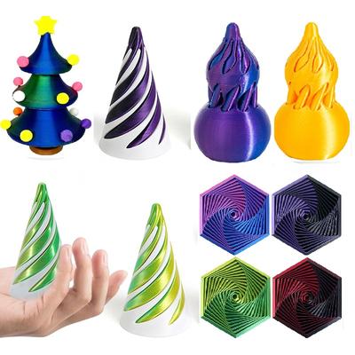 3D Printing Decompression Toys Spiral Cone Toys Impossible Pyramid Pyramid Fidget Toy Stress Relief Screw Toys Christmas Tree