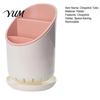 Chopstick Holder for Kitchen Countertop Multi-compartment Draining Holder, Plastic Utensil Organizer with Drain Tray, Compact Large Capacity Container