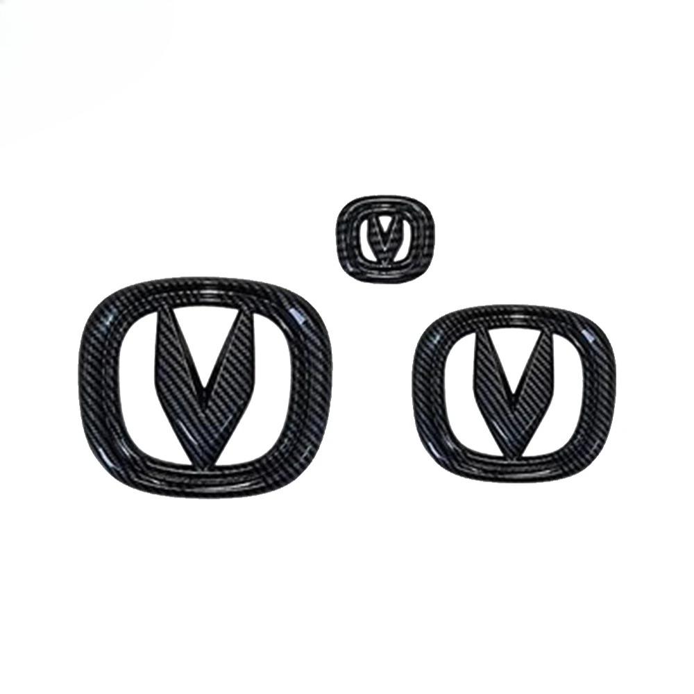 For Changan UNIT UNI-T Accessories 2023-2024 Car Steering Wheel Logo Front Rear Logo Sticker Decor Cover Trim Anti Scratch