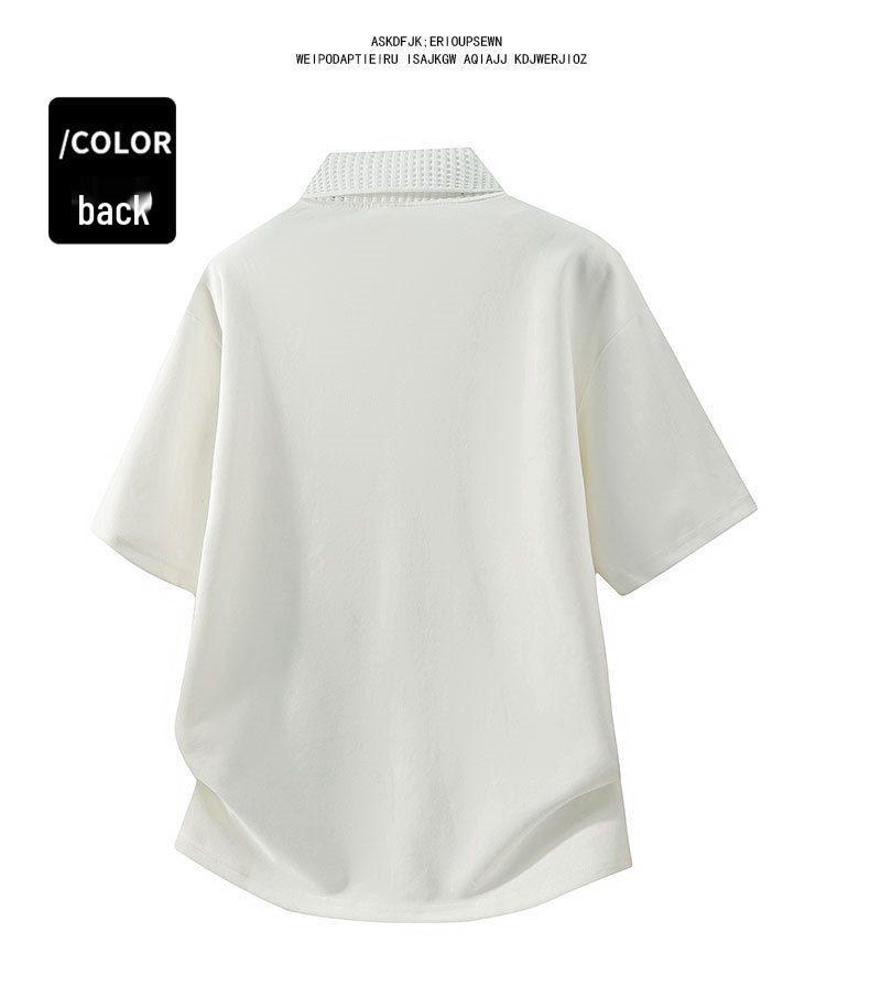 Summer 2026 Men's Ice Silk Quick-Dry Short-Sleeve Lapel Polo Shirt