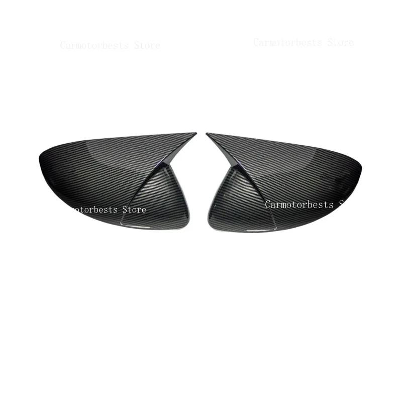 Car  Rearview Side Mirror Cover Fit For  Renault Captur   -2024   Wing Cap Rear View Case Trim Carbon Fiber