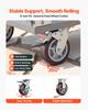 Platform Truck, 1202.02 kg Capacity, Heavy Duty Flatbed Cart Dolly with Detachable Guardrail and Swivel Wheels, Foldable Hand Push Truck, for