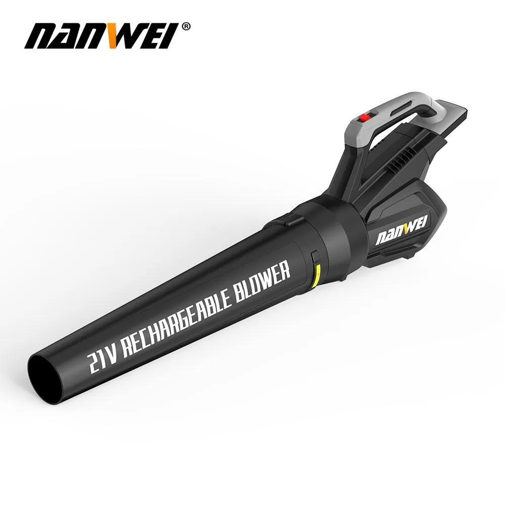 NANWEI 21V High-Power Electric Hair Dryer, Outdoor Rechargeable Blower, Brushless Motor, Lithium Battery, Household Dust Removal and Cleaning Tool