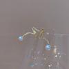 Inlaid Rhinestone Clip Earrings for Women Fashion Pearl Earrings Ear Bone Clip Wedding Party Zircon Gifts