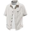 Camicia a Maniche Corte da Uomo Estiva Casual in Puro Cotone Camicia da Lavoro