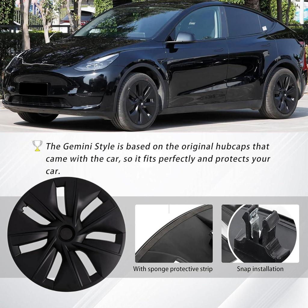 Tesla Model Y/3 Wheel Covers: Full-Coverage for 18, 19, 20-Inch Rims