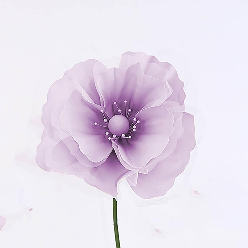 

НОВИЙ 50см Весільна Дорожня Квітка Велика Квітка DIY Штучна Квітка Імітація Багаторазова Квіткова Гілка Сад фіолетовий