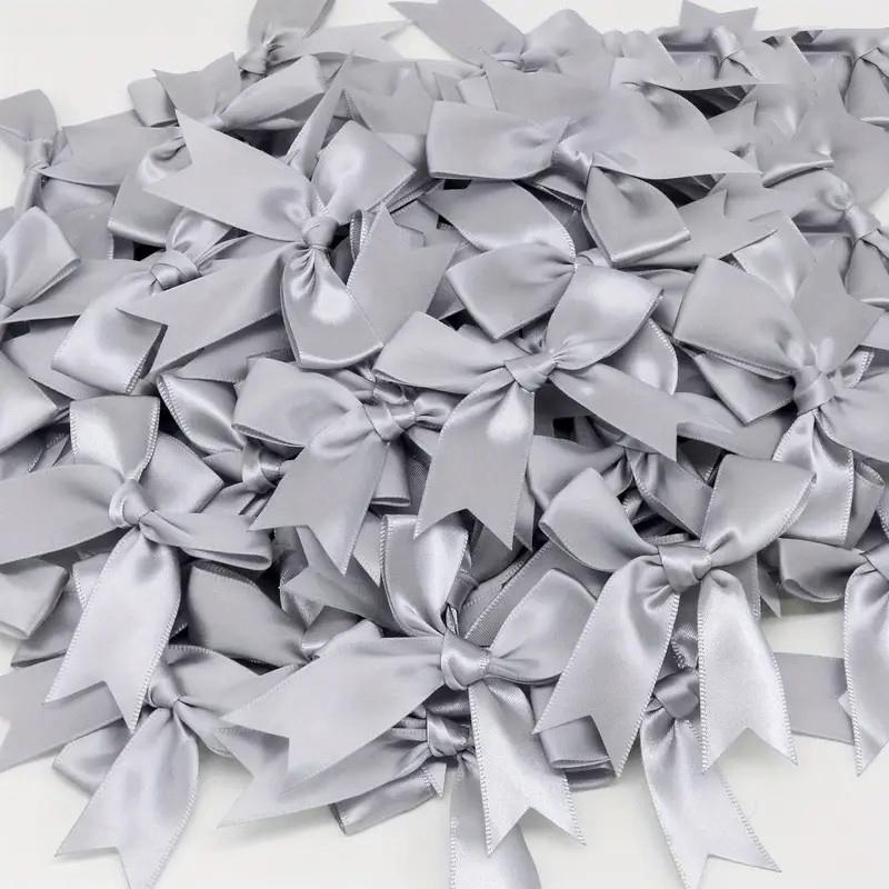 30Pcs Ribbon Bow Pink White Gift Tie Bow Applique Wedding Decoration Bow Patch DIY Decoration