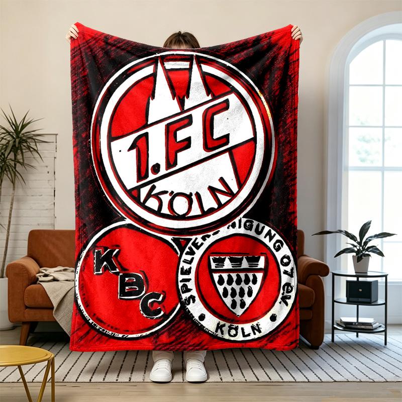 FC Cologne  Soft and comfortable flannel Suitable for sofas living rooms outdoor camping travel and also makes a great anniversary gif