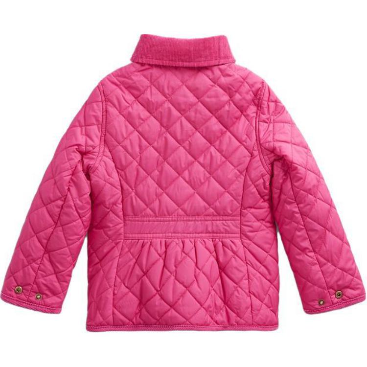 Polo Ralph Lauren Cotton Jacket FW23 Solid Color Quilted Detachable Hood Kids Jacket Pink CWPOOTWR2820055-650
