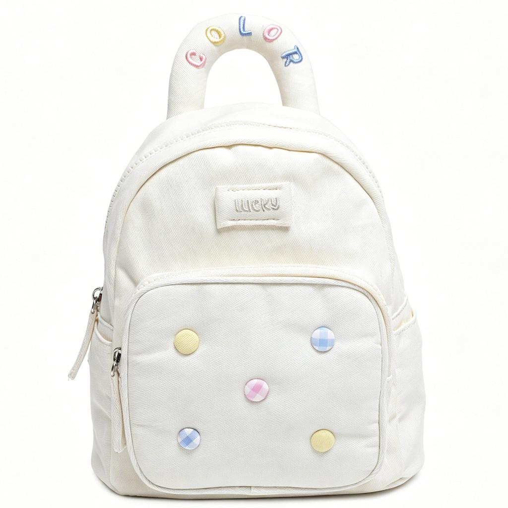 Rucksack im koreanischen Stil Kariert Kleine Schultasche, Lässige und Niedliche Mini-Umhängetasche