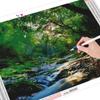 Diamante Mozaic Cascada Peisaj Strass Kit Diamant Paintig Natura Pădure Broderie cu punct de cruce Cadou lucrat manual