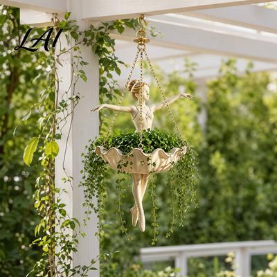 Artistic Ballet Dancer Planter Hanging Planter Cute Resin Ballerina Plant Pot Elegant