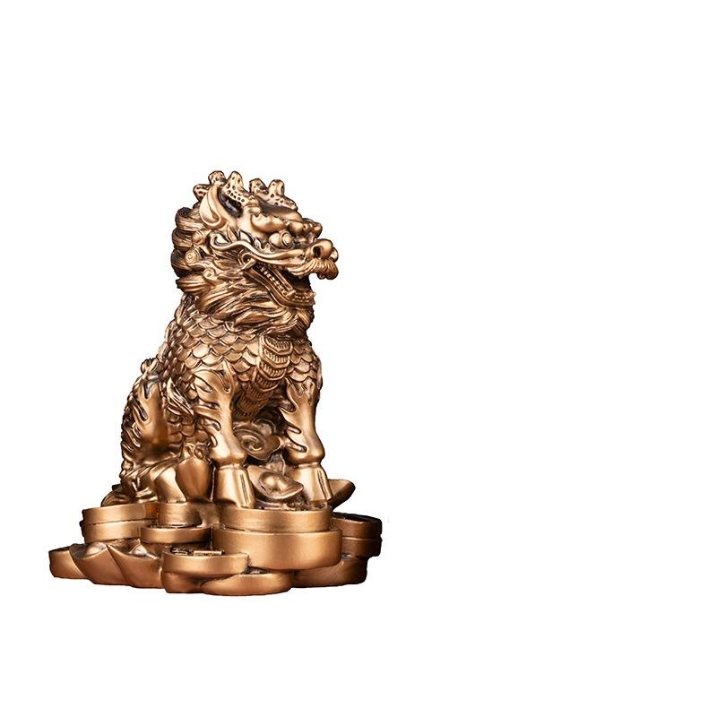 

Деньги Кирин Орнамент Смоляные поделки Подарок Домашний декор Аксессуары Фэн-шуй Городской домашний декор Подарок 1 шт. Украшения для приобретения богатства 3.8cmx5cmx5.8cm