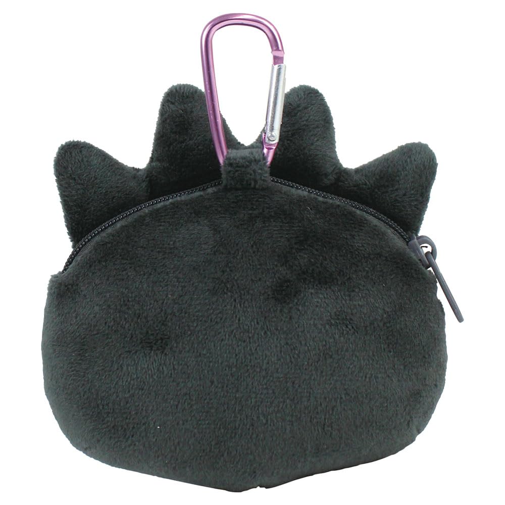 Tees Factory Sanrio Characters Plush Zipper Mascot with Carabiner, Badtz-Maru, Approx. 103mm H X 116mm W X 50mm D (excluding Ears), SR-5546675BB