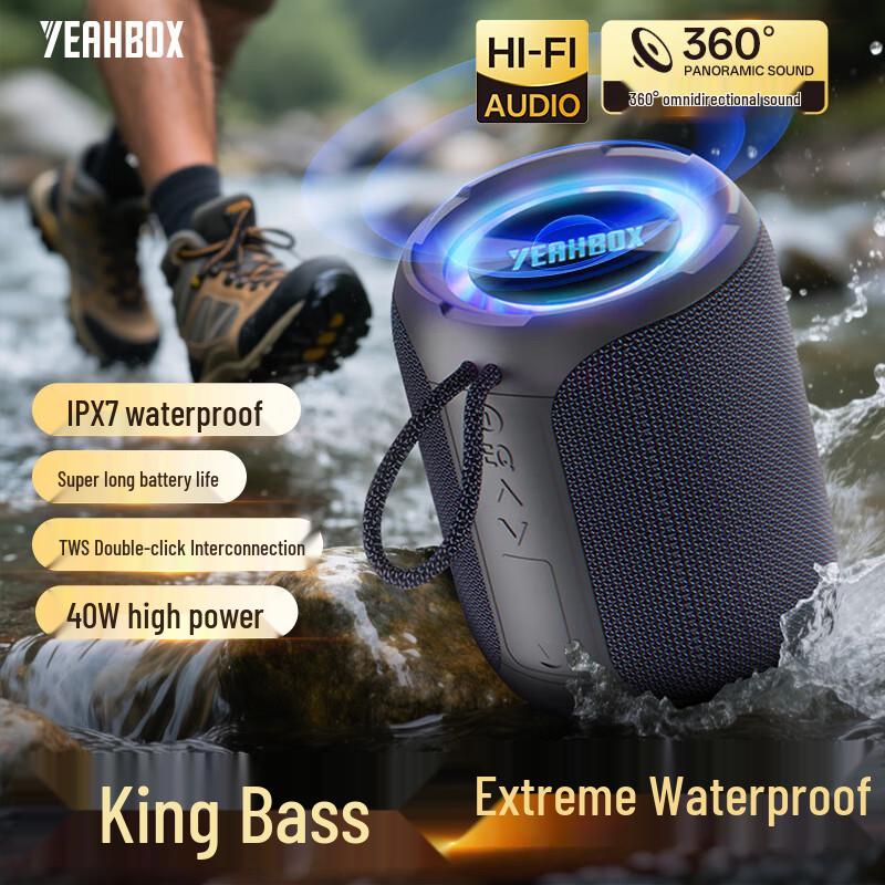 

Портативна Bluetooth-колонка YEAHBOX, штекер CN (адаптер в комплекті)