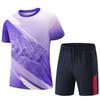 Unisex Badminton & Table Tennis Summer Sports Set - Short Sleeve Jersey & Competition Training Uniform
