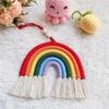 BeHandwovens Cotton Rope Rainbow Tassels Wall Car Pendants Rainbow Wall Hangings Holiday Decorations