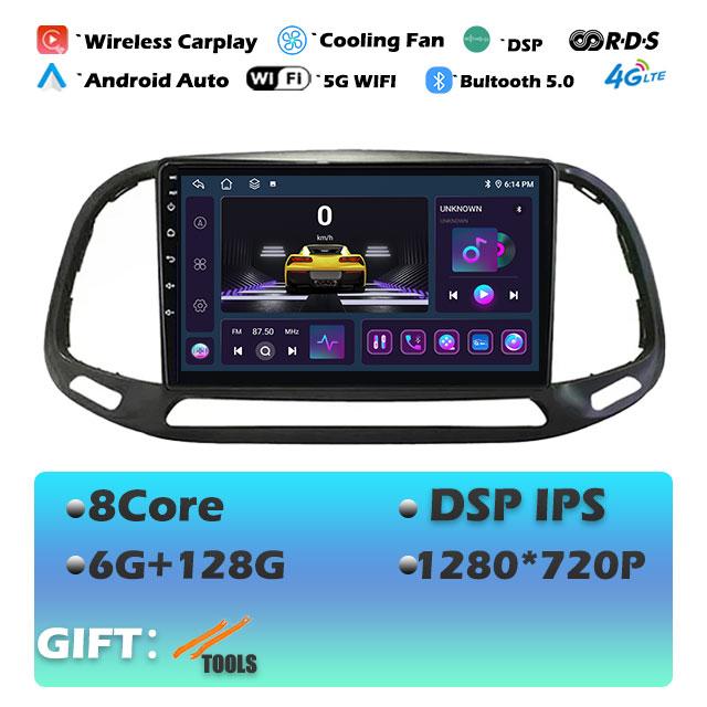 9'' For Fiat Doblo 2015 - 2020 DSP RDS Car Radio Android 14 GPS Navigation Auto Stereo Wifi Bluetooth Multimedia Player