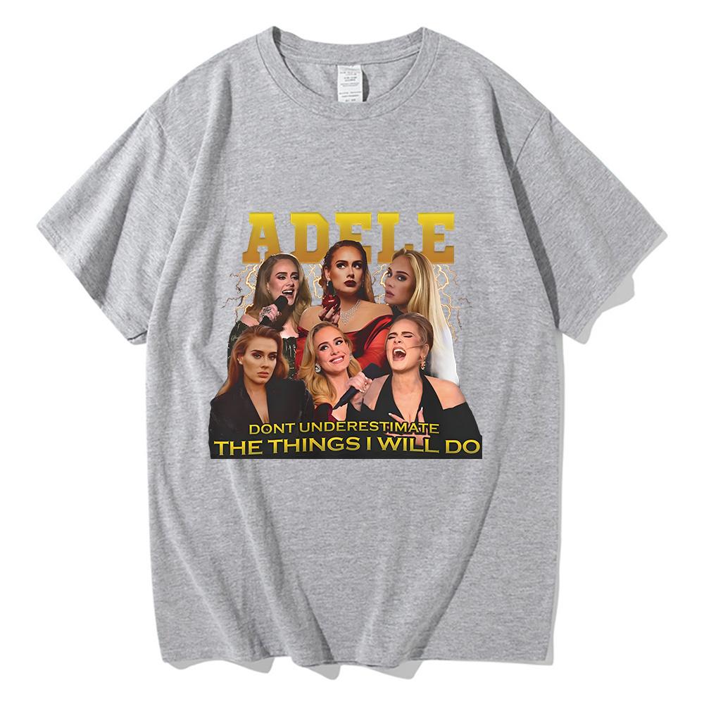 Adele T-shirt Graphic Printing Hip Hop High Quality Tee-shirt Short Sleeve Gothic Cotton Tshirt Ropa Hombre Retro Punk Clothing