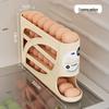 4-Layer Slide Egg Storage Box for Refrigerator Door - Large Capacity Automatic Egg Roller