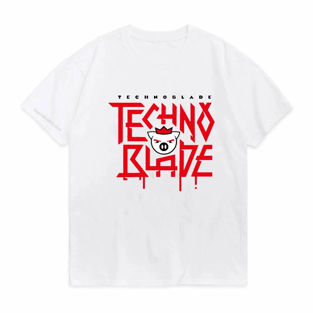 Funny Technoblade Never Dies Cartoon Graphic T Shirts Unisex Unisex Retro Style Hipster Print Tops Harajuku Casual Shirt S