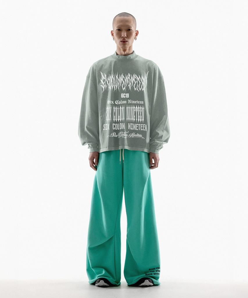 Paensyo Multi Scn Mock Neck Long Sleeve - Sage