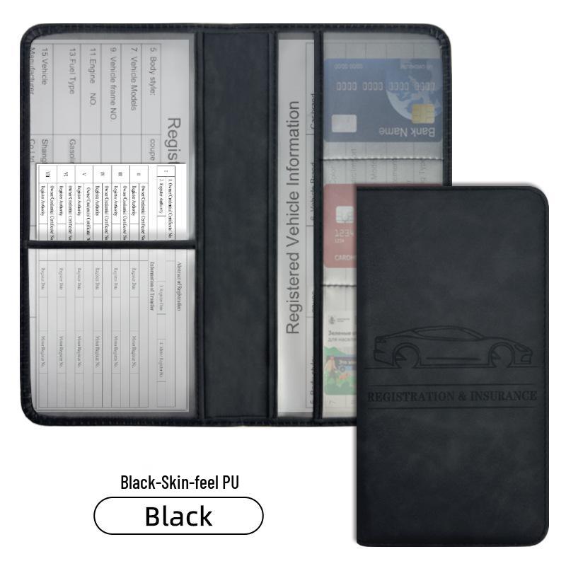 American Driver's License PU Leather Wallet: Car Registration & Insurance Document Holder