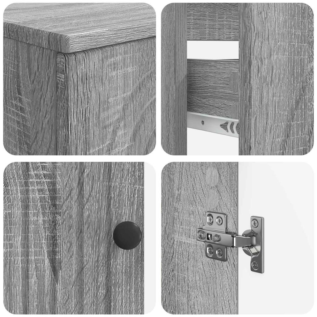 2 Piece Bathroom Cabinet Set ALKMAAR Sonoma Gray