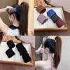 Korean Fashion Hair Accessories Set - 4 Piece Rubber and Fabric Scrunchies