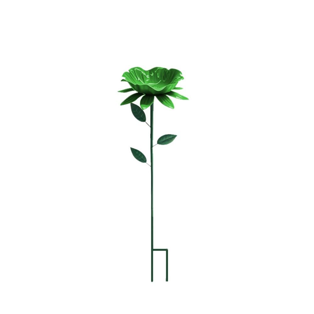 Weather Resistant Bird Bath Stake Flower Shape Bee Watering Station Yard Decoration