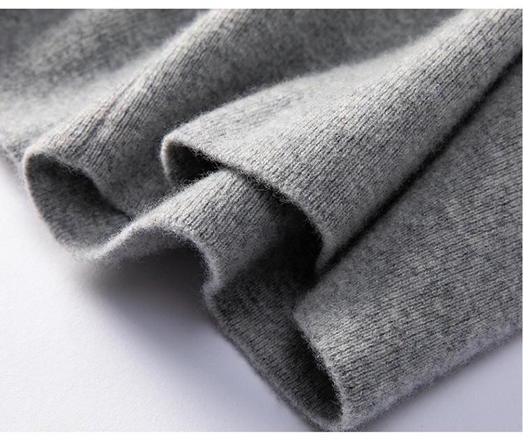 100% Pure Wool Red Elastic Waist Wide-Leg Pants for Autumn/Winter