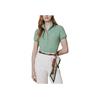 Polo Ralph Lauren Solid Color Logo Embroidered Vertical Button Slim Fit Short Sleeve Polo Shirt Women Tops Green 211870237-031