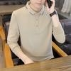 Autumn New Men's Long-sleeved T-shirt Business Lapel Men's Polo Shirt Men's Style