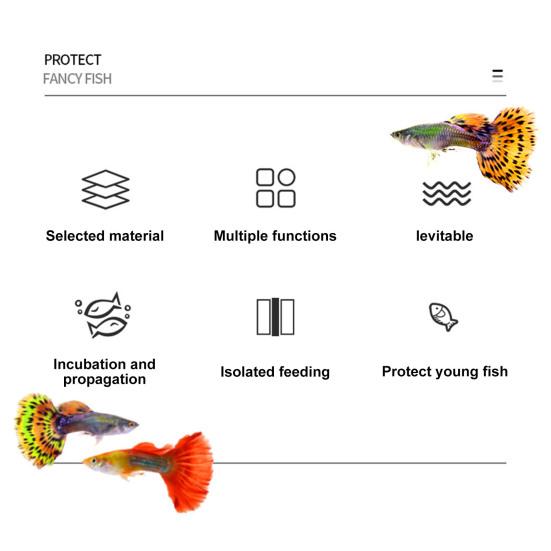 Aquarium Breeder Box Isolation Fish Breeding Hatching Divider Transparent Multi-Grid Design Fish Breeding Isolation Box for Shrimp Clownfish